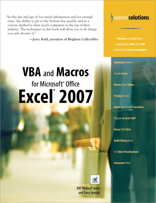 VBA and Macros for Microsoft Office Excel 2007 (Adobe Reader)