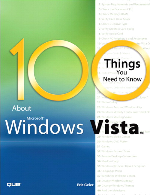 100 Things You Need to Know about Microsoft Windows Vista (Adobe Reader)