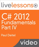 C# 2012 Fundamentals LiveLessons Part IV of IV (Video Training)