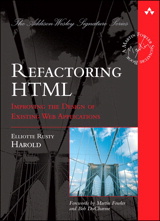 Refactoring HTML: Improving the Design of Existing Web Applications (paperback)