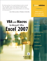 VBA and Macros for Microsoft Office Excel 2007