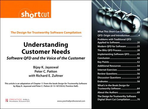 Understanding Customer Needs (Digital Short Cut): Software QFD and the Voice of the Customer