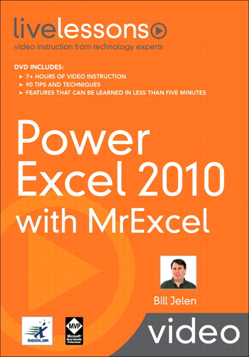 Power Excel 2010 with MrExcel LiveLessons (Video Training), Safari