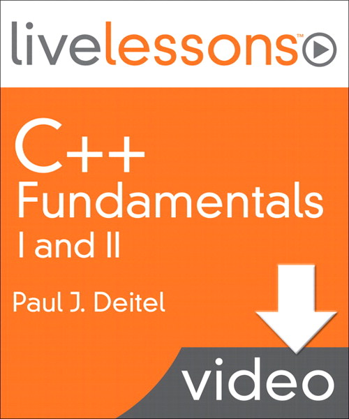C++ Fundamentals I and II LiveLessons (Video Training): Lesson 9: Classes: A Deeper Look: Part 2, Downloadable Version