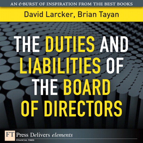 Duties and Liabilities of the Board of Directors, The