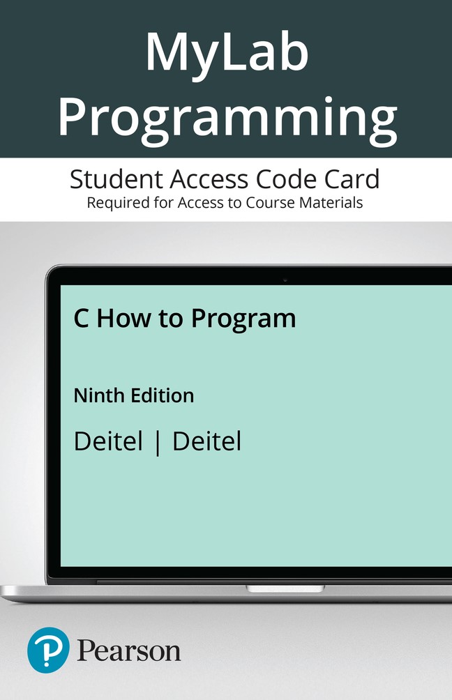 MyLab Programming with Pearson eText -- Access Card -- for C How to Program, 9th Edition