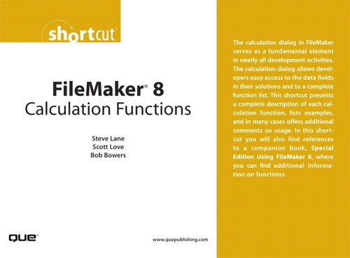 FileMaker 8 Calculation Functions (Digital Short Cut)