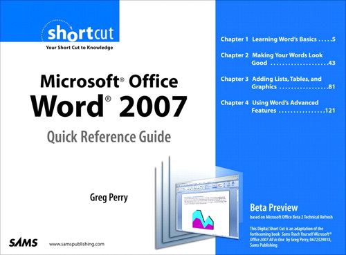 Microsoft Office Word 2007 Quick Reference Guide: Beta Preview (Digital Short Cut)