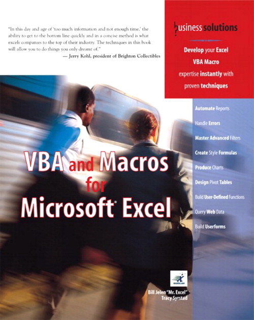 VBA and Macros for Microsoft Excel