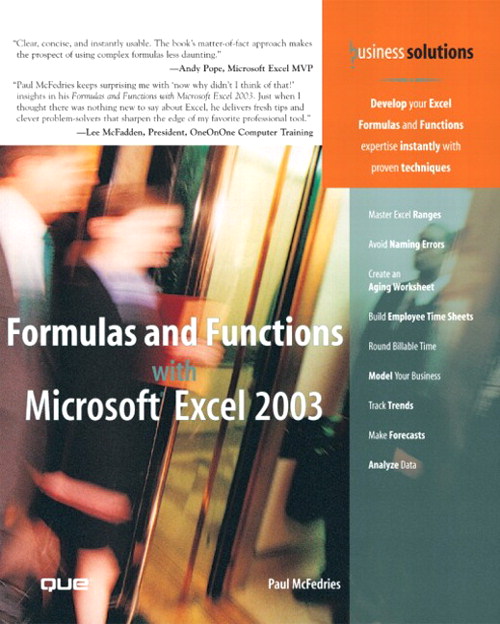 Formulas and Functions with Microsoft Excel 2003
