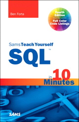 SQL in 10 Minutes, Sams Teach Yourself, 4th Edition