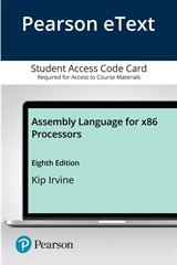 Pearson eText Assembly Language for x86 Processors -- Access Card, 8th Edition