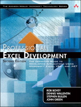 Professional Excel Development: The Definitive Guide to Developing Applications Using Microsoft Excel, VBA, and .NET, 2nd Edition