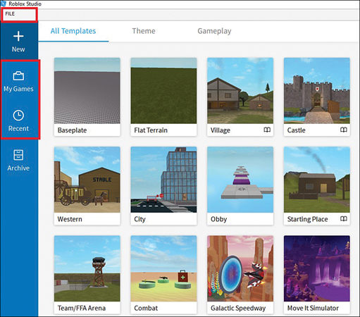 Saving and Publishing Your Project, Using Roblox Studio