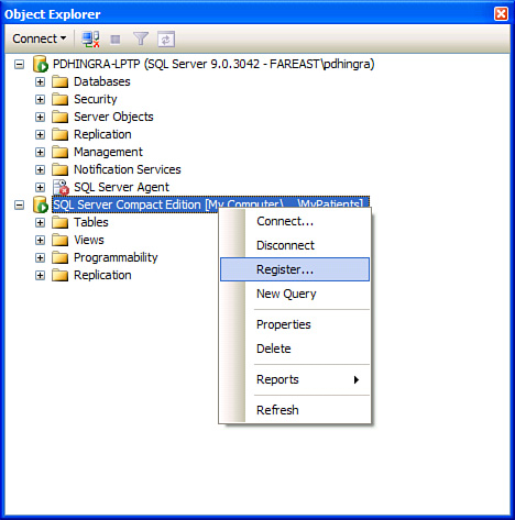 Getting to Know the SQL Server Compact Edition Tools | Using SQL Server Management |