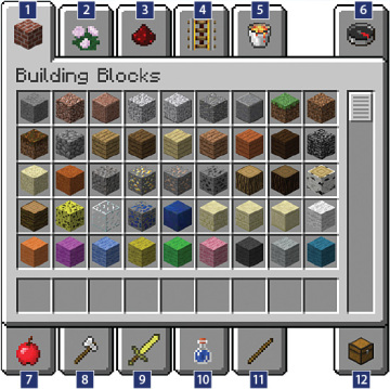Using The Creative Mode Inventory The Ultimate Player S Guide To Minecraft Gathering Resources Informit